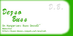 dezso buss business card
